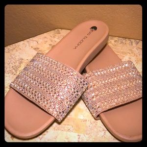Big Buddha Nude Rhinestone Slides